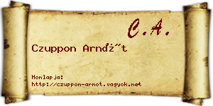 Czuppon Arnót névjegykártya